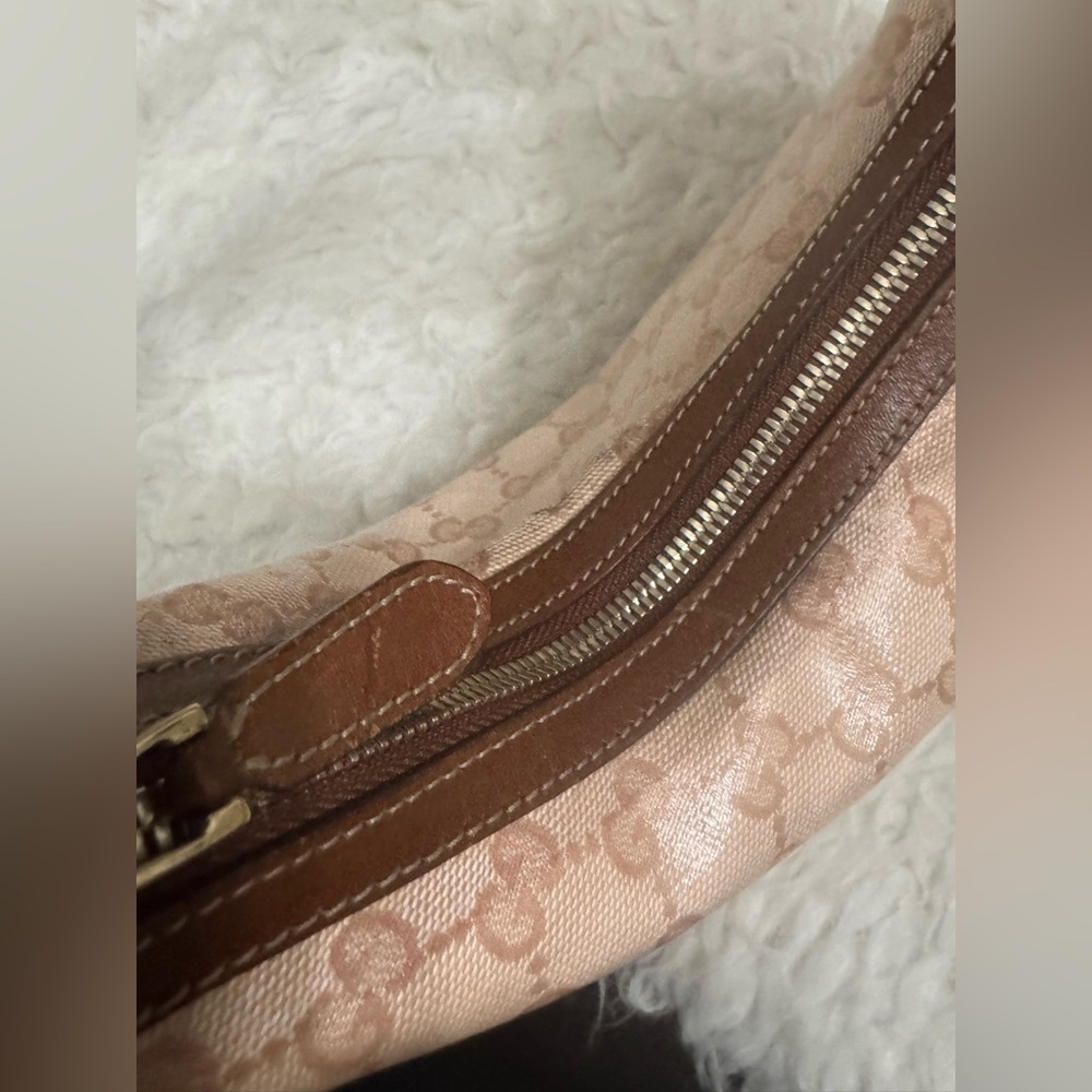 GUCCI PINK GG CRYSTAL CANVAS HOBO BAG - Picture 14 of 17